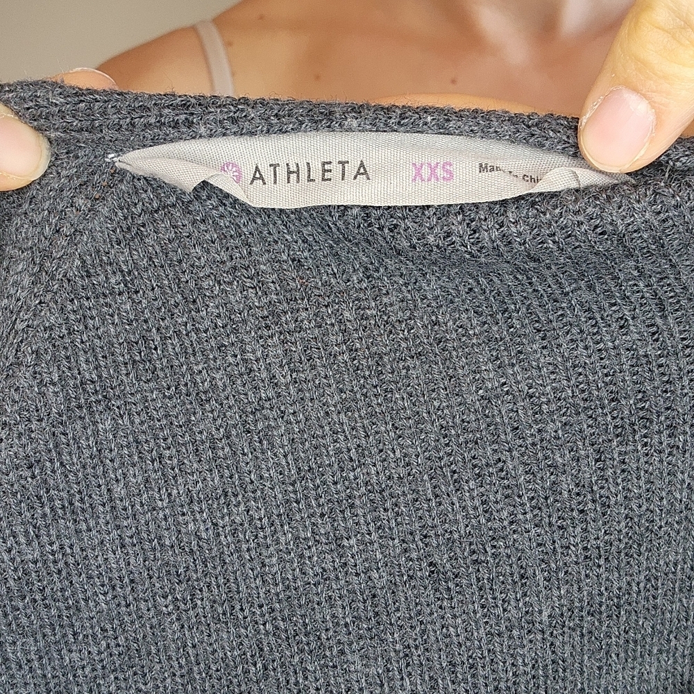 Athleta Ribbed V Neck Oversized Sweater Size XXS - Picture 5 of 5